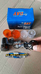 Lampu Sein Riting CB Model Palu Crome Double Mika Kaca Import Day Pnp GL Mp Tiger GL100