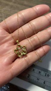 PAWNABLE 18K Saudi Gold Fine Tauco Chain(thin) with 18K Gold Infinite Heart Pendant(open back)✨