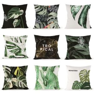 เคลื่อนไหวของหมอนอิง หมอน ลายใบไม้ด่าง หมอนหนุน หมอนโรงเเรม หมอนพิงหลัง ผ้าไมโครกันไรฝูง สำหรับสังเคราะห์พรีเมียมเกรด A โรงงานขายเอง