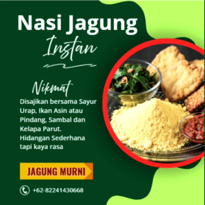 nasi jagung instan/gerit jagung/ampok jagung. 500 gram