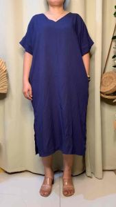 L TO 2XL BEVERLY DRESS WITH SLIT WITH SIDE POCKET