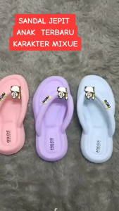 sandal anak perempuan karakter mixue 24/35 bahan karet elastis