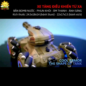 Xe điều khiển địa hình 4 chiều bắn hạt bi nước JJRC Q126 1:18 có phun sương tạo khói giữ thăng bằng tốt đèn led âm thanh sống động