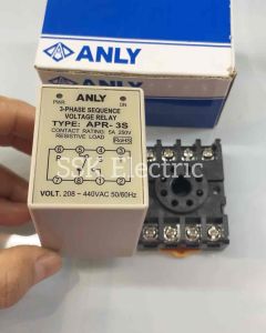 ANLY APR-3S 3-PHASE SEQUENCE VOLTAGE RELAY WITH Free 8 Pins Socket | ssk electric