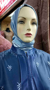 Gamis Satin Cristal Mix Tile dan Gamis Bordir Mewah