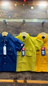 Kemeja Kargo Anak Laki-laki Lengan Pendek Premium/Kemeja Kargo Import Anak Laki-laki Lengan Pendek