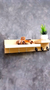 Rak dinding gantungan baju & kunci minimalis murah