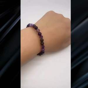 {มีของแถม} หินโมราม่วง อาเกตม่วง (Purple Agate ) หินดวงตาสวรรค์ ช่วยปกป้องจากฝันร้าย หินสีม่วง หินแท้ หินนำโชค หินมงคล