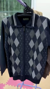 เสื้ออากงไหมพรมลาย ข้าวหลามลูกคุณปู่คุณตาคุณพ่อ