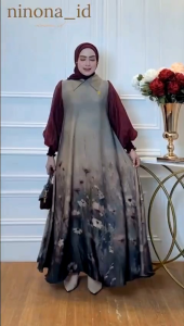 KADSLLA NINONA SET HIJAB DRESS GAMIS MODE TERBARU BEST SELLER DAN REAL ORIGINAL