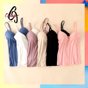 Camisole Soft Tank Top Adjustable Thin Strap With Built In Shelf Bra