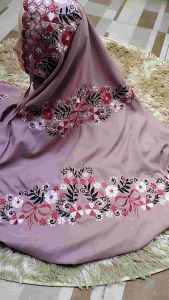 Mukena Dewasa Lajuran Terusan: Motif Bordir & Kekinian