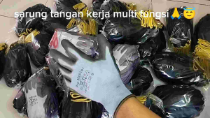 Sarung Tangan Kain Lapis Karet Komet Isi 1 Lusin 12 Pasang Glosir