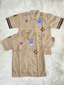 ABBA Seragam Sekolah SD MI Pramuka Coklat Siaga HEM Siaga Pramuka Kemeja Siaga Penggalang Pramuka HEM Penggalang SD MI
