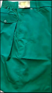 Seragam Sekolah Celana panjang Pinggang Karet Warna Hitam dan Hijau Mi  Bahan FAMATEX tersedia ukuran untuk anak TKSDSMPSMAJUMBO