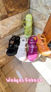 SHOES BY TIRA Meisha rebeca wedges/sandal perempuan hak tinggi bagan jelly