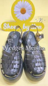 SHOES BY TIRA Meisha wedges transparant/sandal wanita import hak tinggi/jelly shoes