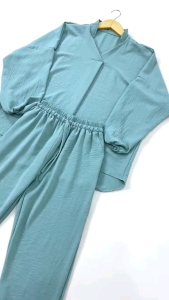 SETELAN WANITA CRINKLE ONE SET WANITA KEKINIAN SETELAN WANITA TERBARU BUSUI FRIENDLY BASIC KOREAN CASUAL