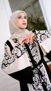 Abaya Gamis Hitam novie Dubai Turky Muslim Abaya Fashion Wanita Terbaru