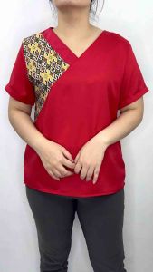 Blouse Kombinasi Batik VIOR: Desain Modern & Ukuran L XXL 3XL