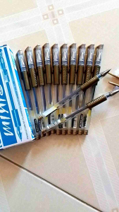 Hộp 12 bút mực gel mực xanh ngòi 0.5mm