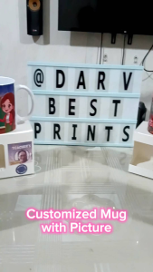 Customizable Teachers day gift mug idea with box ribbon and sticker can put the name and picture of teacher