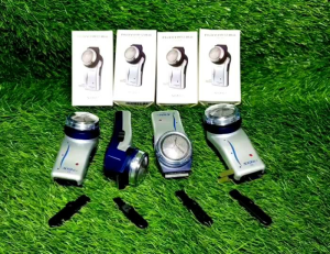 เครื่องโกนหนวดไฟฟ้าขนาดพกพา RAYI รุ่น : SA68 สีน้ำเงิน-เทา มีตัวชาร์จในตัว