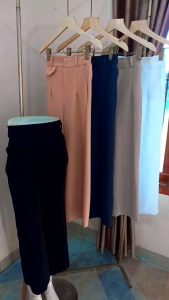 Oro Pants Wanita Highwaist Knit Rib – Celana Panjang Rajut Nyaman Celana Wanita Highwaist Knit Rib – Model Korea Nyaman & Stretch Celana Panjang Wanita Kekinian – Oro Pants Bahan Knit Highwaist