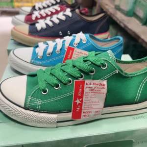 M191 รองเท้าผ้าใบงานพร้อมกล่อง สี เลือด หมู กากี ชมพู ฟ้า เทา เขียว - 100% ผ้า