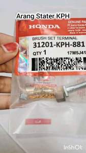 Areng Areng Cool Starter Carbon Brush Set Terminal Stater Supra X 125 Karisma Kirana Verza Megapro CB150R Shogun 125 Hayate Skydrive Skywave KPH 31201-KPH-881