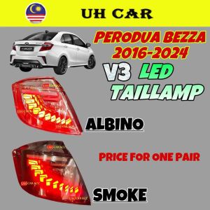 (V3) Perodua Bezza 2016-2024 Dynamic Led Tail Lamp Taillamp Taillight Light Running Signal Smoke Albino