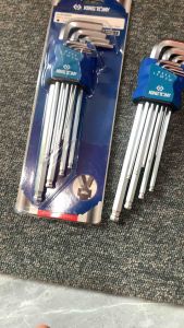 Bộ Lục Giác Đầu Bi KINGTONY 9 Cây Trắng Chế Tạo Từ Hợp Kim Thép Siêu Bền