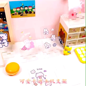 Tempat Tatakan Stand Handphone Bening Dengan Bentuk Unik & Lucu