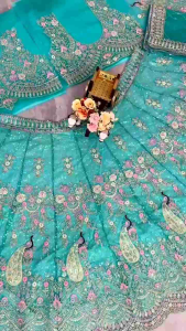 [PRE-ORDER] Semistitched Embroidered With Coding Work Lengha ( Delivery 10 days )