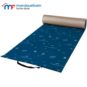 Mandaue Foam-  Mega Rolled Mattres with Carrying Strap and Waterproof Back Cover