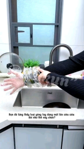 (Set 10 Chiếc) Găng Tay dùng MỘT LẦN CPE dài 60cm có chun Chống Tuột: Siêu Dai Găng Tay Rửa Chén Bát Giặt Đồ Dọn Dẹp