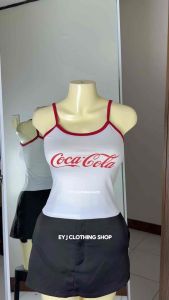 Kaira Cola Spaghetti Bodycon Fitted Ringer Crop Top Womenswear Comfortable