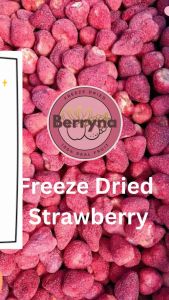 Berryna 50g Freeze-dried strawberry cemilan snack buah asli
