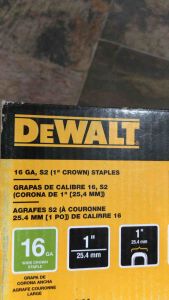 Dewalt 1 in. x 16-Gauge Galvanized Wide Crown Staple (2000 per Pack)