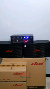 1 SET 2 SPEAKER PASIF PASSIVE DAT BMB AK 100 AK100 10INCH + AMPLI AMPLIFIER STEREO DAT DA 313 DSP DA313 DSP KARAOKE PROFESSIONAL