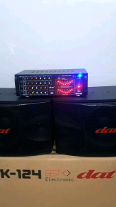 1 SET 2 SPEAKER PASIF PASSIVE DAT BMB DK 124 DK124 12INCH + AMPLI AMPLIFIER DAT DA 303 DA303 KARAOKE PROFESSIONAL