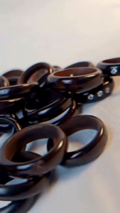 10 Pcs Cincin Kokka Kaokah Kaukah Bulat Mata 3 Coklat