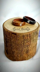 10 Pcs Cincin Kokka Kaokah Kaukah Bulat Mata Hitam & Coklat