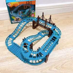 Dinosaur Car Toys Car Track DIY Railway Track Car Electric Car toy Set Kereta Mainan Kanak-kanak