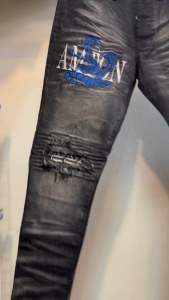 กางเกงยีนส์ขายาว สไตล์amri ผู้ชาย ทรงเดฟ ผ้าญี่ปุ่น #00S98 #snake Men Clothing คาร์โก้ Jeans