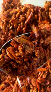 พริกทอดกรอบ รส บาร์บีคิว กรอบ อร่อย ผลิตใหม่ ไม่เหม็นหืน พริกทอดใหม่