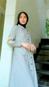 LUNETA MIDI DRESS ORY VIOLA HIJAB/LUNETA MIDI KATUN MIX BORDIR