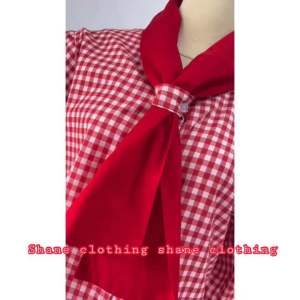 SHANE CLOTHING KEMEJA ATASAN WANITA MERAH KOMBINASI AGUSTUSAN