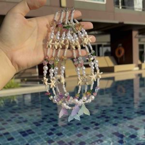 สร้อยคอหินจี้หางปลา สร้อยคอหินปลาดาว [พร้อมส่งในไทย]