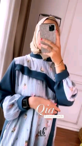 NBK DRESS MOTIF QIA DRESS MAXI VIRAL TERLARIS PROMO BAJU WANITA Gamis Nabtik Termurah Terbaru
